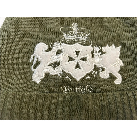 BOYS BUFFALO DAVID BITTON HUNTER GREEN BEANIE - SIZE 1 - Picture 3 of 5